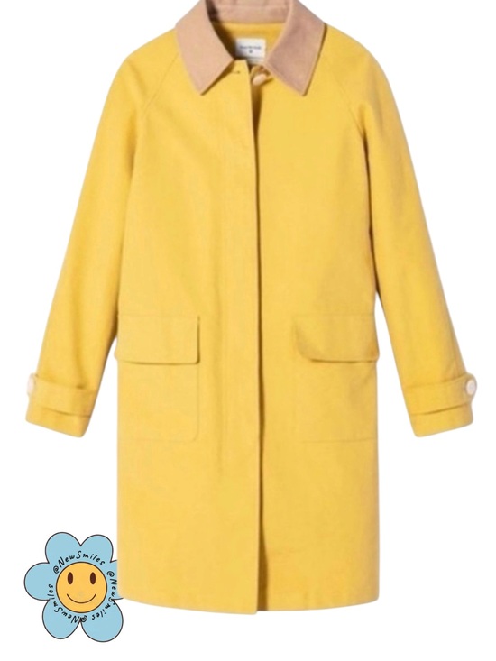 Isaac Mizrahi Jackets & Blazers - Isaac Mizrahi ~ Trench Coat ~ Bright Yellow ~ Tan Collar ~ Button-Up ~ Sz Med